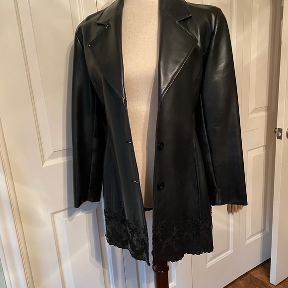 Lorena Conti black pleather jacket - Picture 2 of 13
